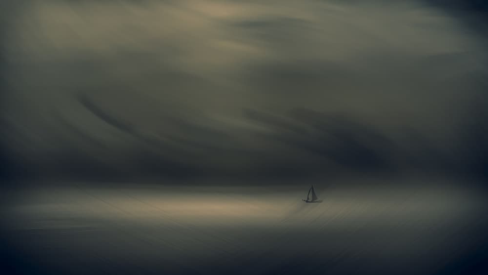 Threat versus light by Greetje van Son — canvas wall art