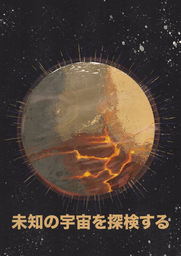 Cracked Cosmic World by Nicholas — canvas wall art