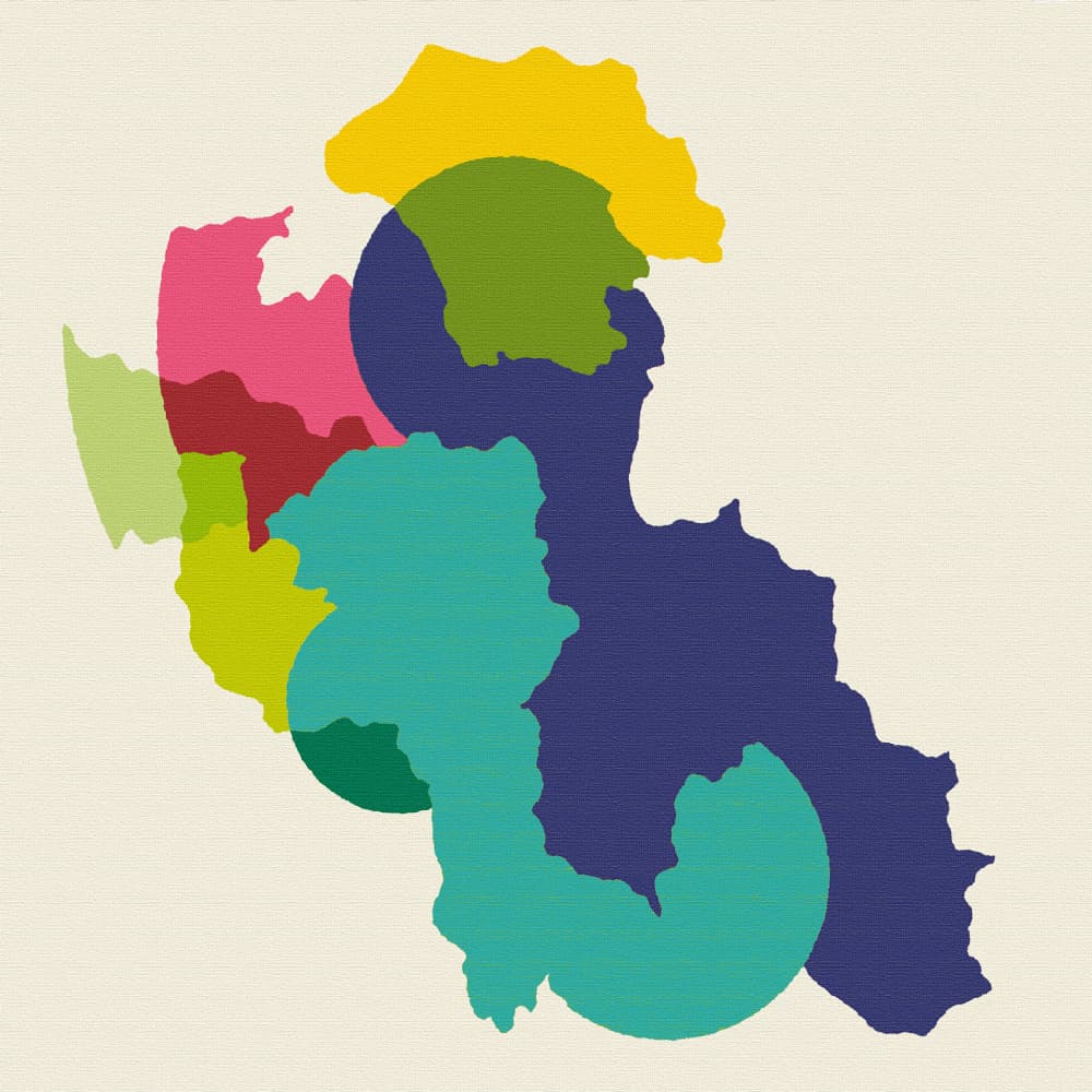 Colorful Organic Shapes by Rafa Mateo — canvas wall art