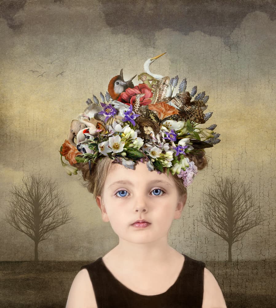 Nature's Crowned Child by Joan Blease — canvas wall art