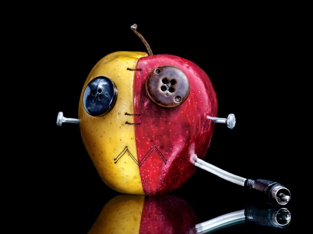 Frankenstein Apple Face by Jesús M. García — canvas wall art