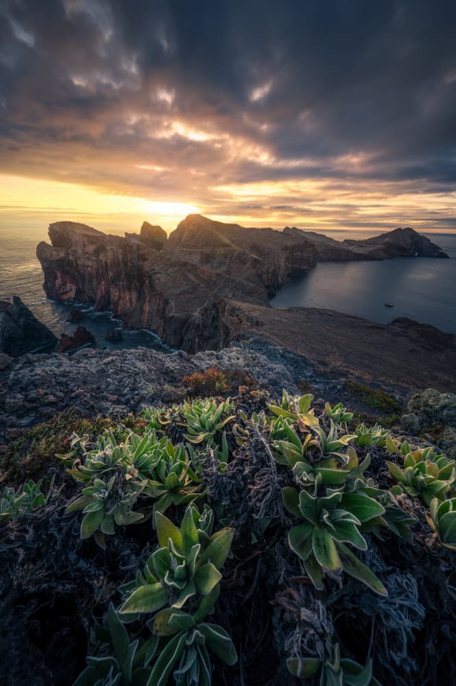 Dramatic Coastal Sunset by NingYun Ye — canvas wall art
