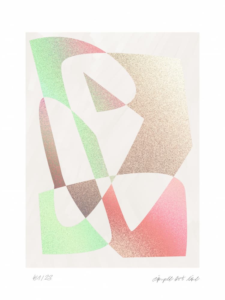 Gleaming Shapes by Treechild — canvas wall art