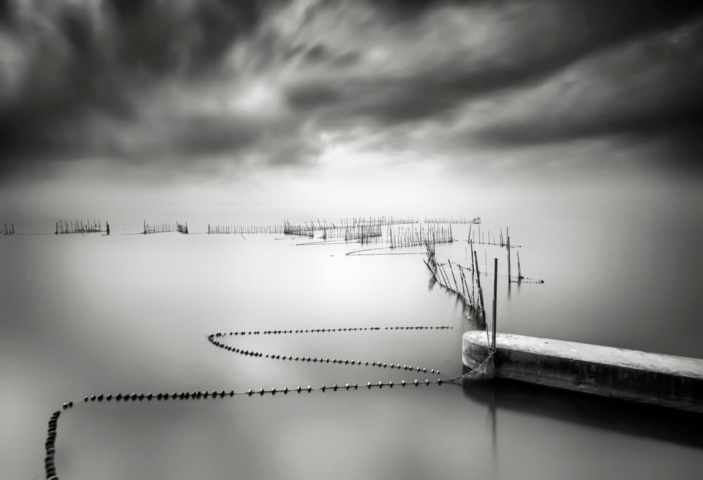 Stillness At The Pier by Joaquin Guerola — canvas wall art
