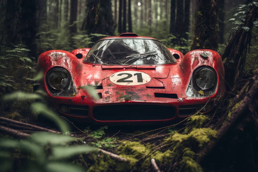 Forgotten Race Car by Marcel Egger — canvas wall art
