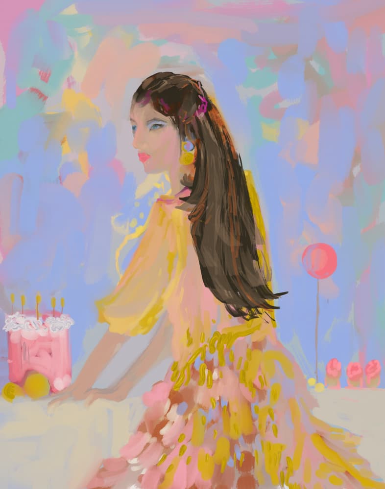 Elegant Birthday Party by Josie George — canvas wall art