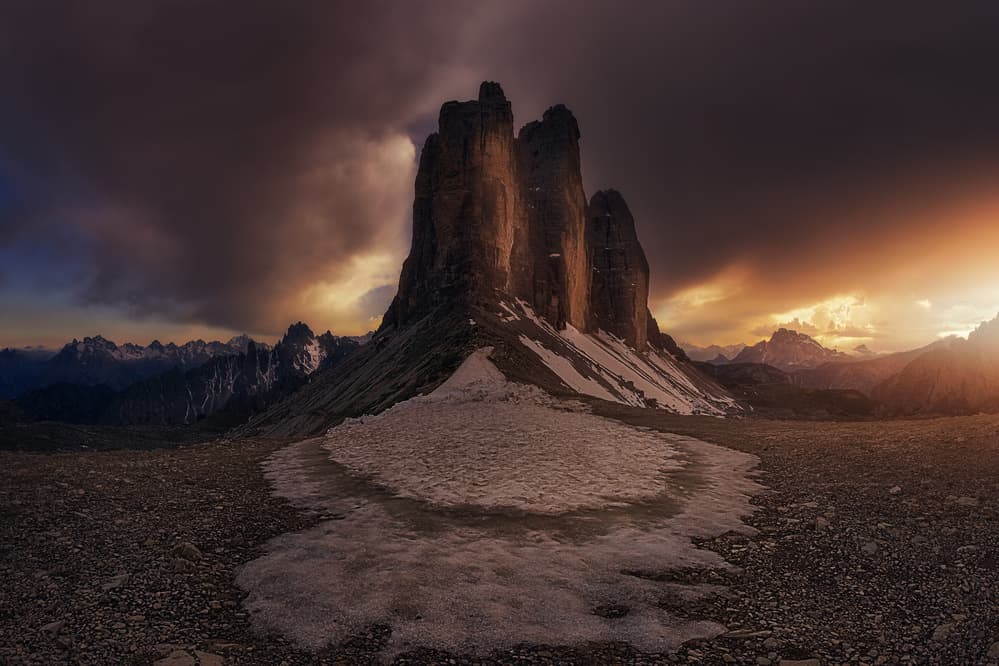 Majestic Mountain Sunset by Iván Ferrero — canvas wall art