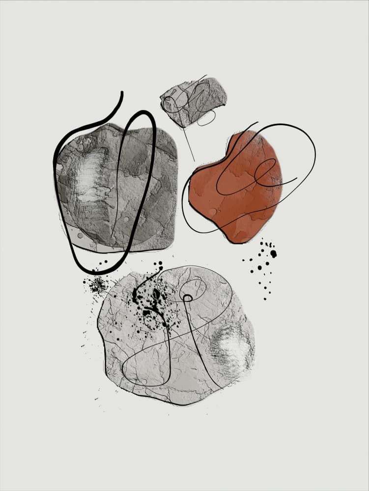 Terracotta Abstract Forms by Sannel Larson — canvas wall art