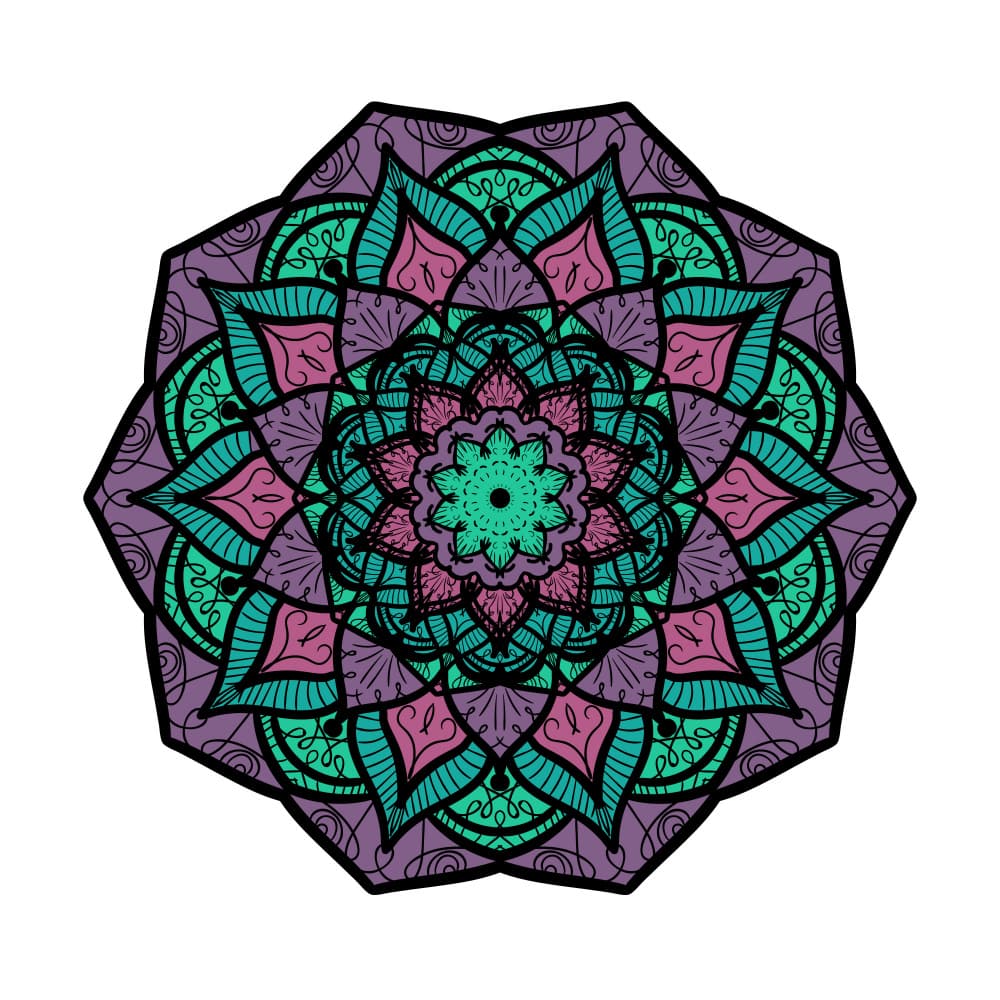 Vibrant Sacred Mandala by Marika Barsrsind — canvas wall art