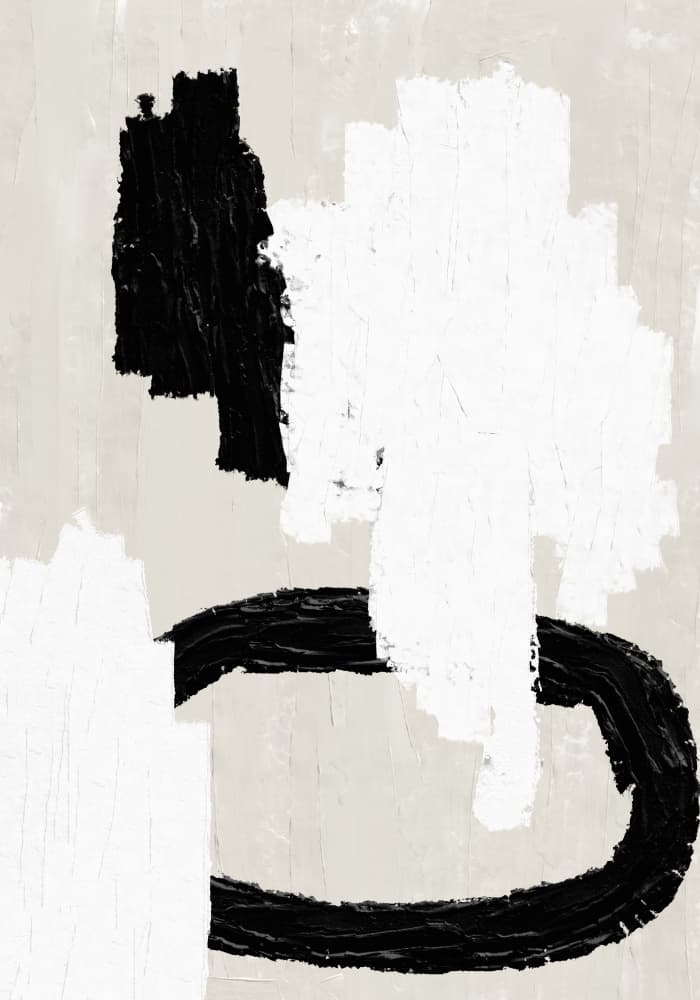 Monochrome Strokes by THE MIUUS STUDIO — canvas wall art