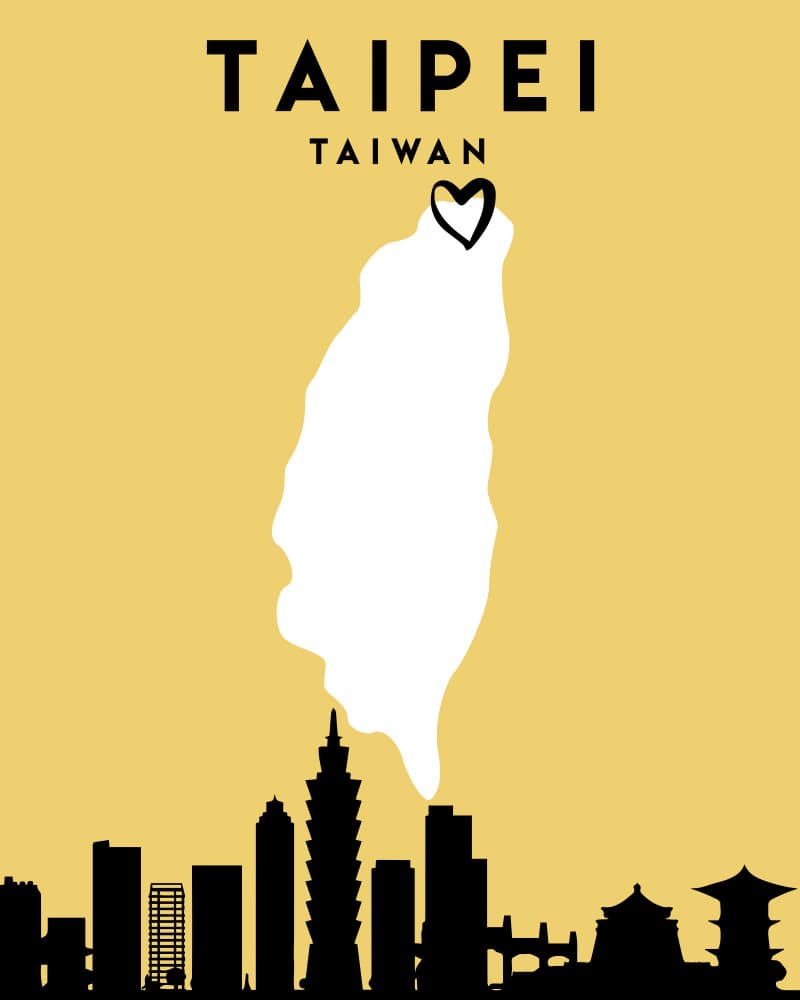Taipei Taiwan Skyline by Emiliano Deificus — canvas wall art