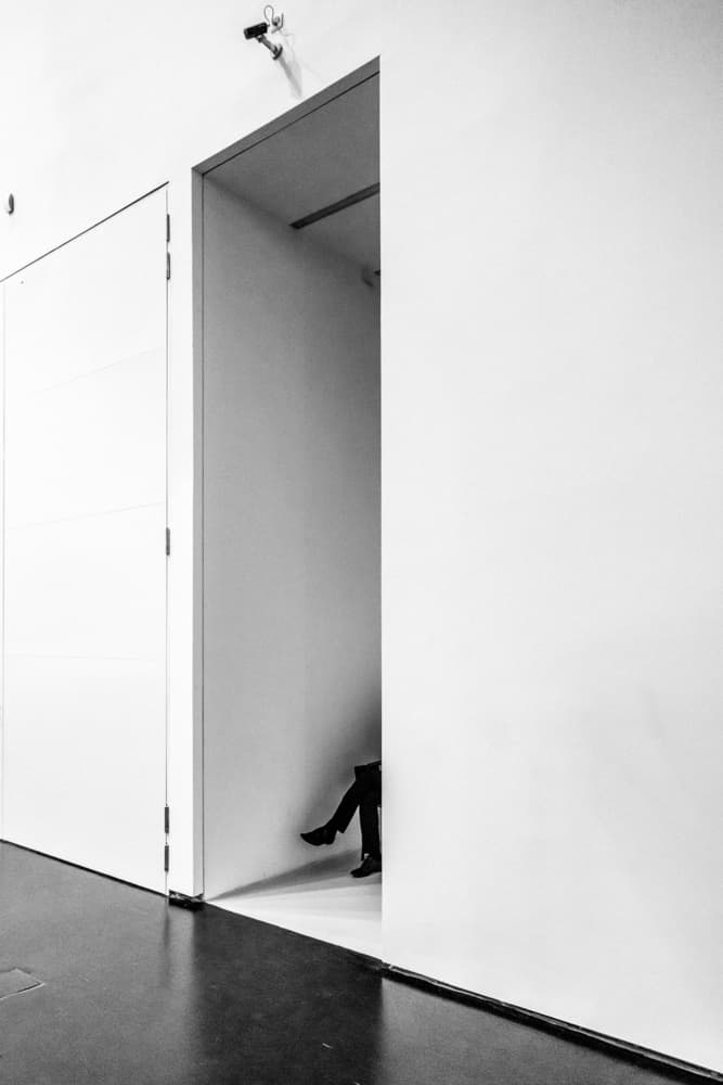 Legs in Modern Doorway by Cembrzynski Ignacy — canvas wall art
