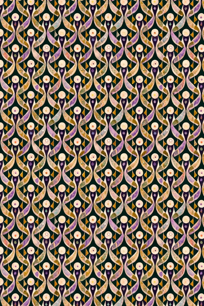 Curved Rhythm Elegance by Treechild — canvas wall art
