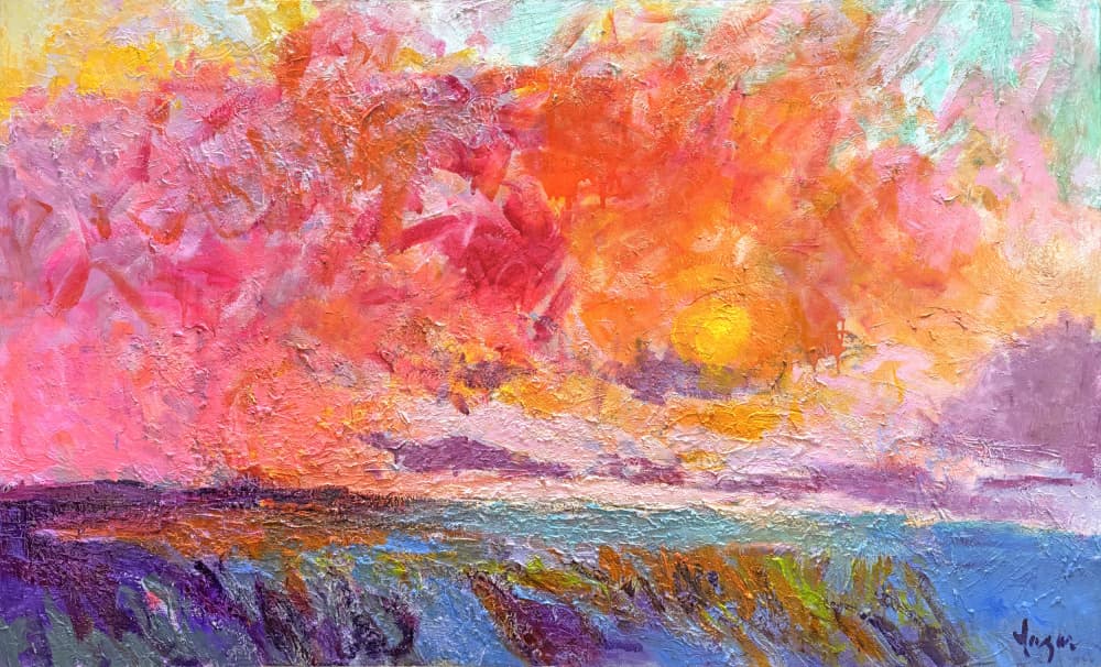 Vibrant Sunset Seascape by Dorothy Fagan — canvas wall art