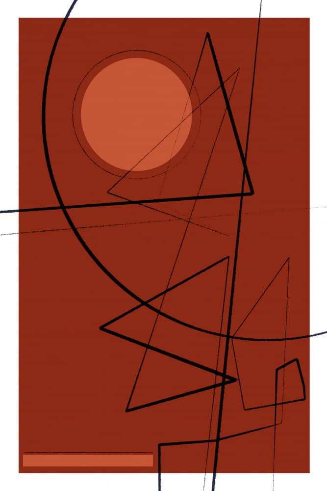 Crimson Geometry by Treechild — canvas wall art