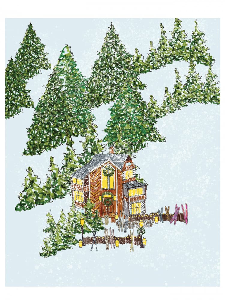 Cozy Winter Cabin by Breanna Megan Studio — canvas wall art
