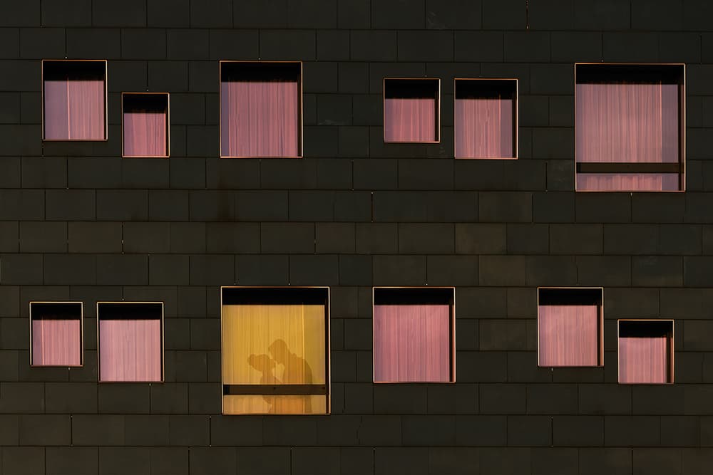 Romantic Window Silhouettes by Roberto Marini — canvas wall art