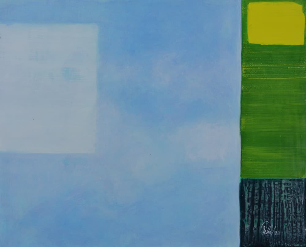 Serene Blue Green Yellow by Mr PETTO — canvas wall art