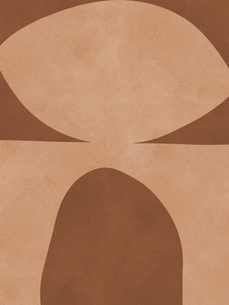 Earthy Abstract Curves by Vitor Costa — canvas wall art
