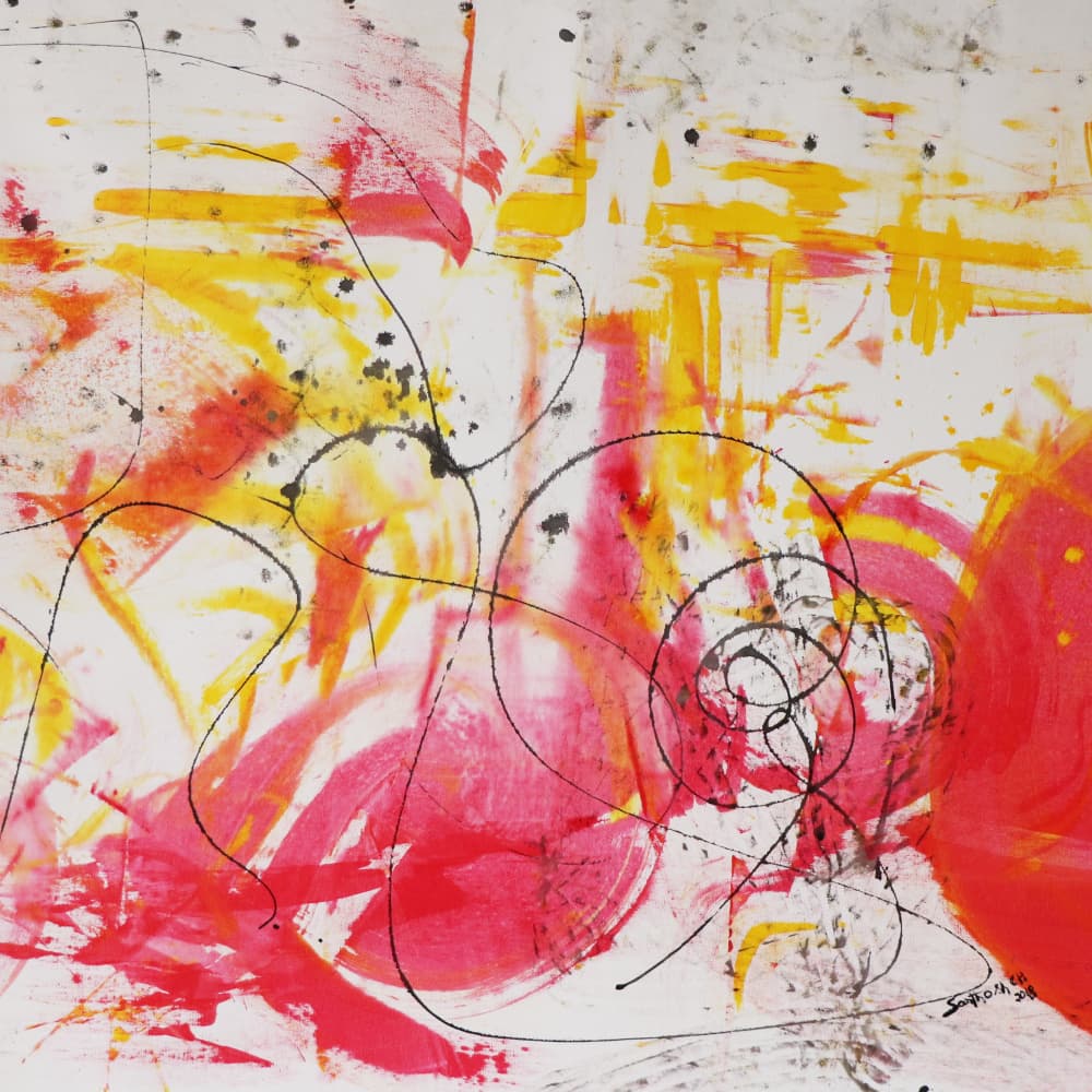 Vibrant Abstract Movement by Santhosh ch — canvas wall art