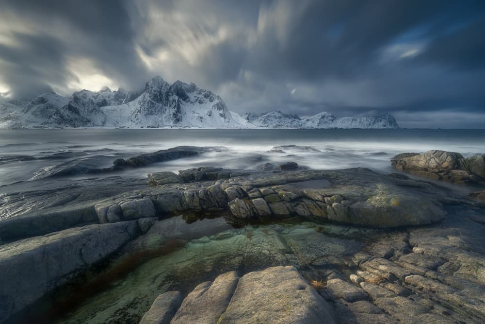 Dramatic Winter Coastline by Adam Pachula — canvas wall art