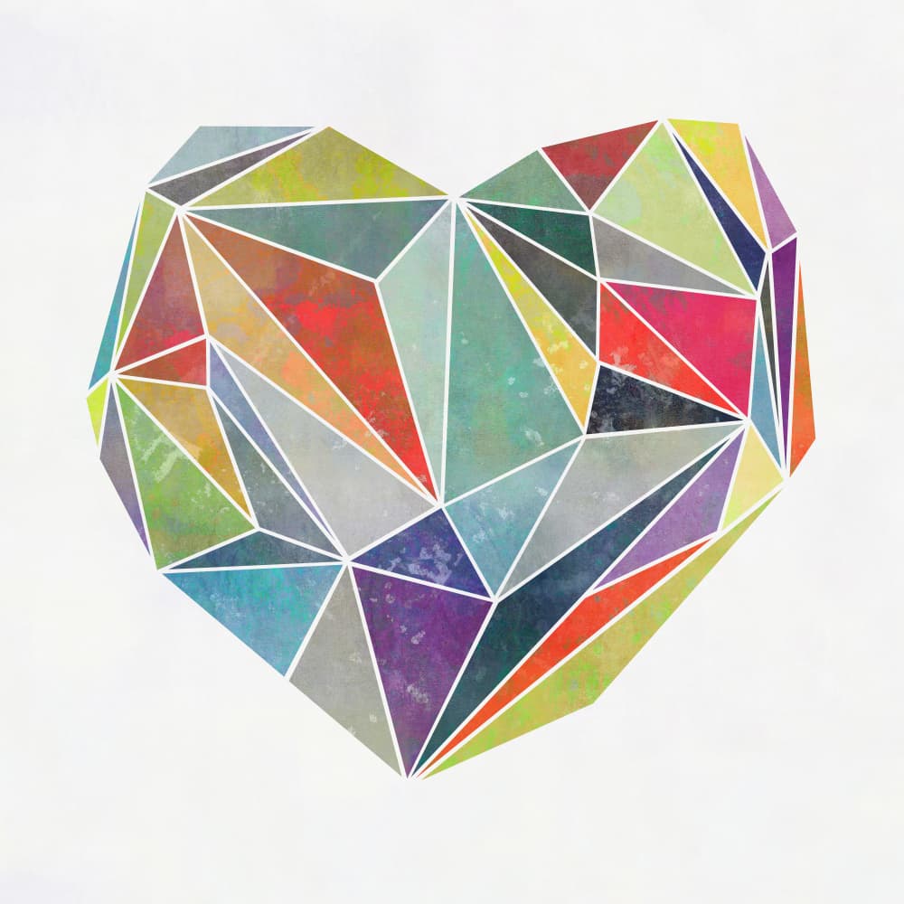 Heart Graphic 5 by Mareike Böhmer — canvas wall art