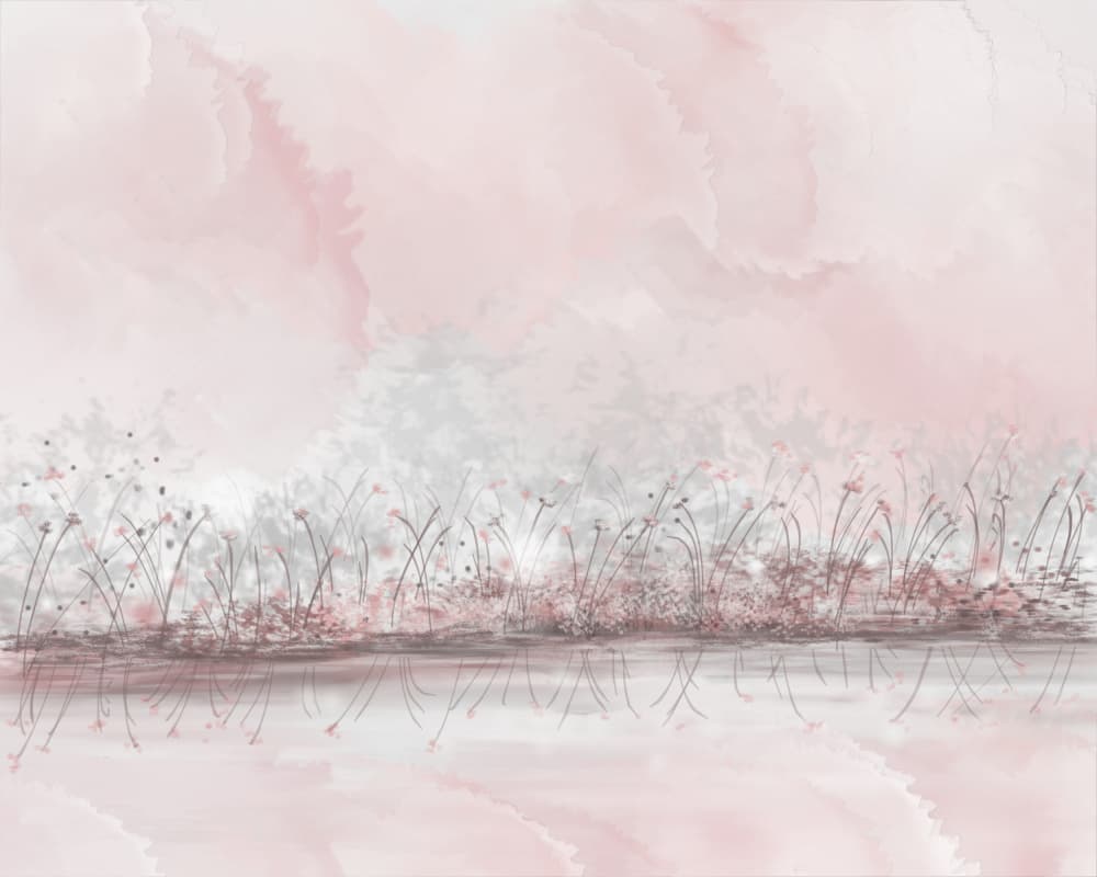 Tranquil Pink Reflections by Sannel Larson — canvas wall art