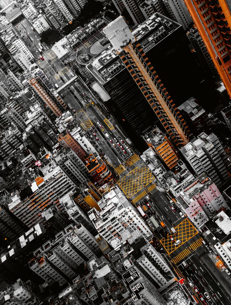 Orange City Perspective by Carmine Chiriacò — canvas wall art