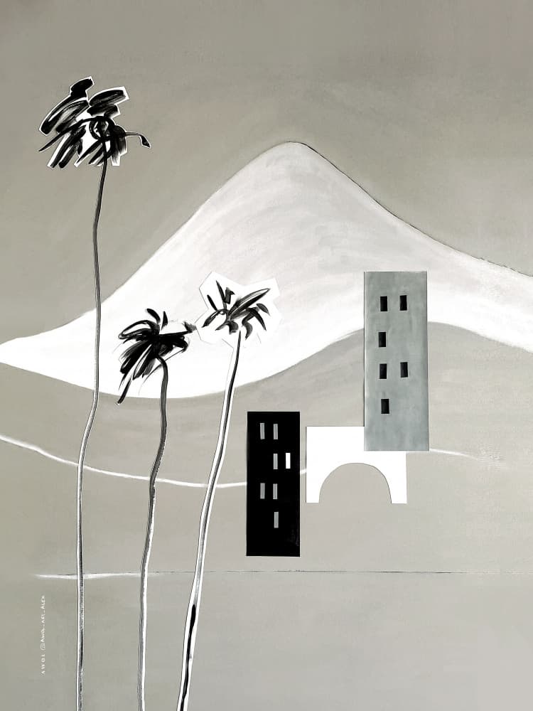 Minimalist Desert City by Awol Art Alex — canvas wall art