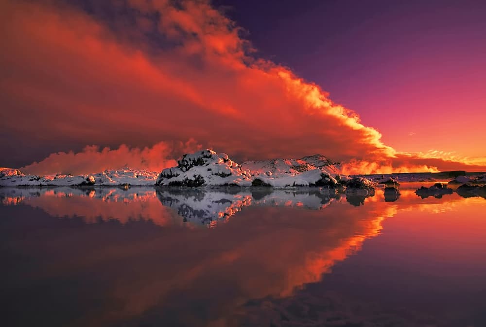 Vibrant Winter Sunset by Þorsteinn H. Ingibergsson — canvas wall art