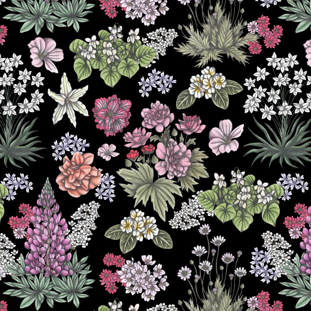Lush Floral Pattern by Cecilia Battaini — canvas wall art