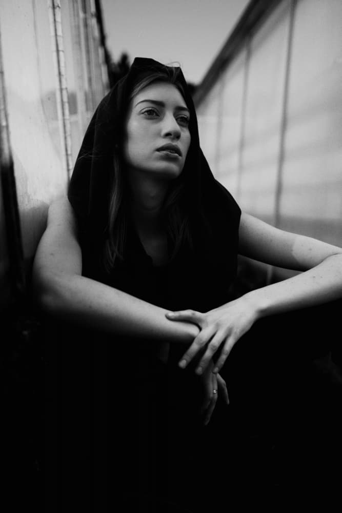 Pensive Hooded Woman by Steffen Lauterbach — canvas wall art