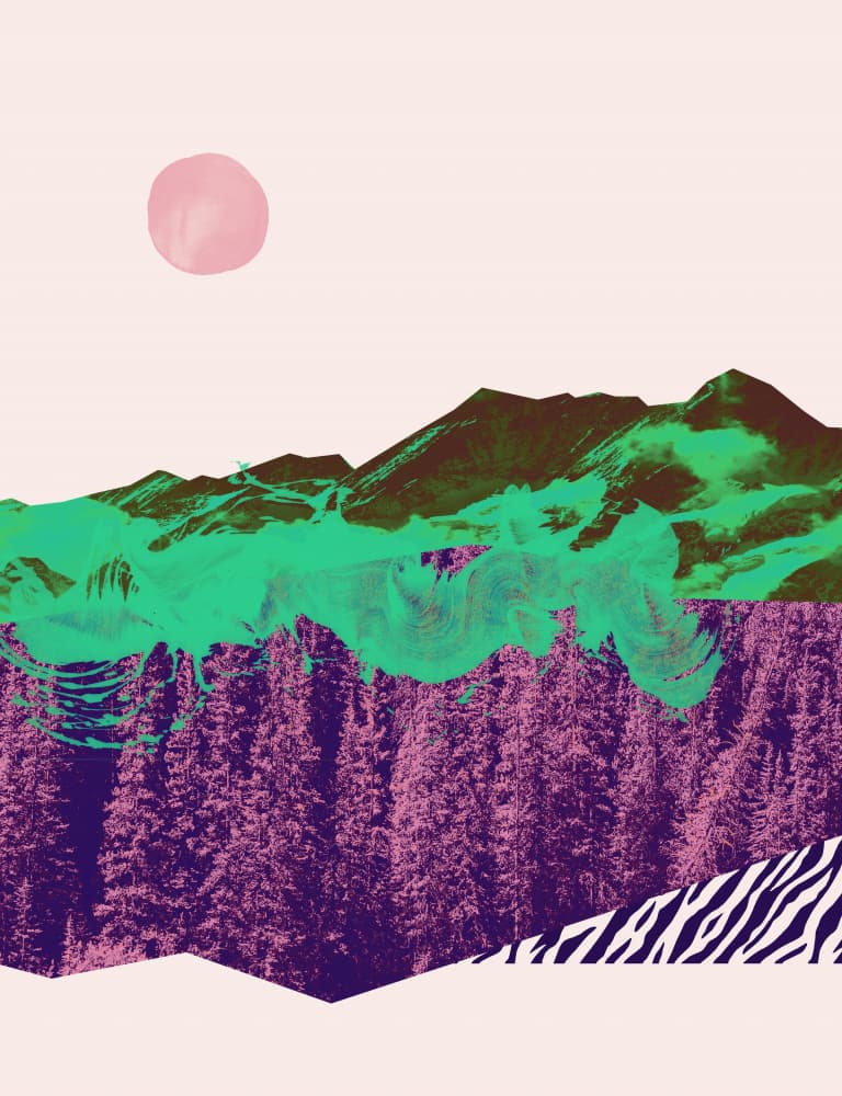 Colorful Abstract Landscape by Robert Farkas — canvas wall art