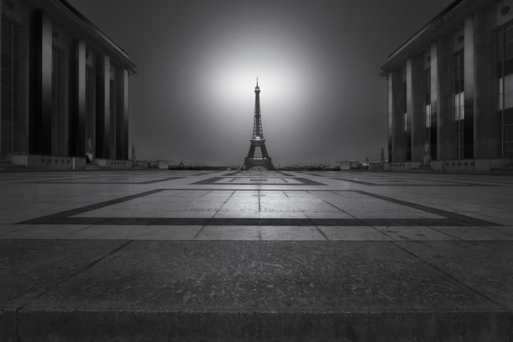 Majestic Paris Monochrome by Jorge Ruiz Dueso — canvas wall art