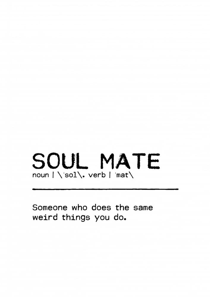 Funny Soul Mate Definition by Orara Studio — canvas wall art