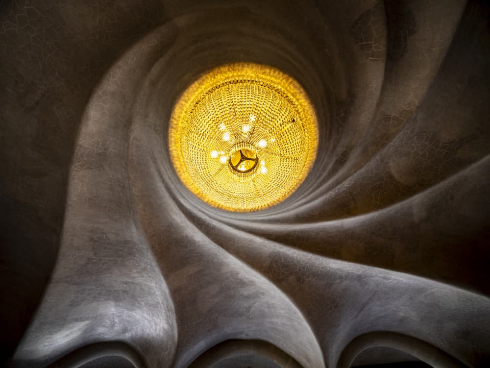 Golden Ceiling Swirl by Fernando Silveira — canvas wall art