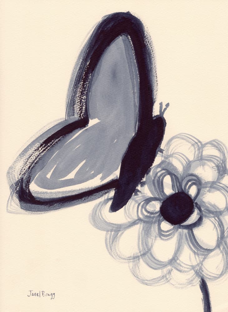 Abstract Butterfly Flower by Janel Bragg — canvas wall art