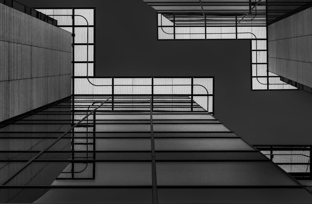 Modern Geometric Architecture by Jef Van den Houte — canvas wall art