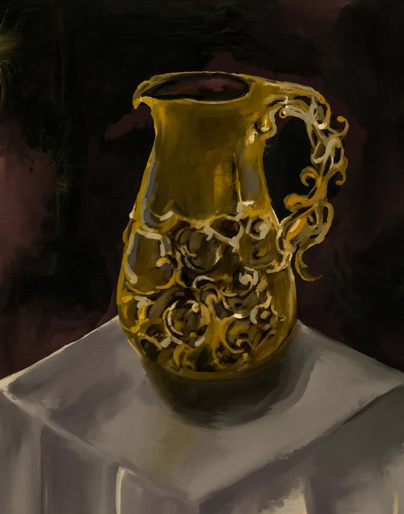 Gilded Ornate Pitcher by Josie George — canvas wall art
