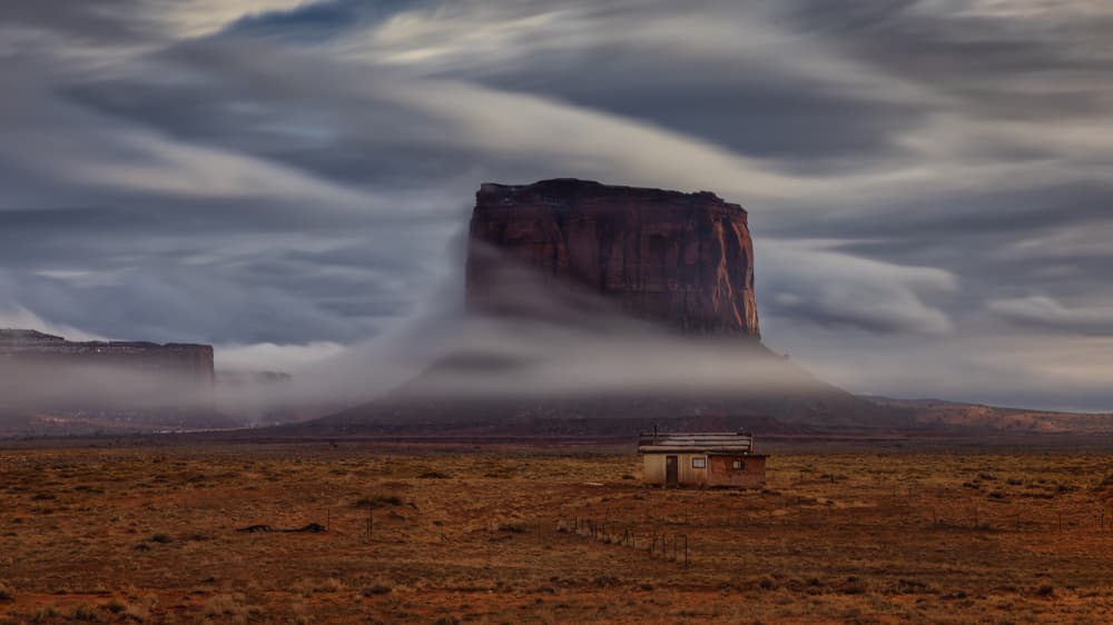 Misty Desert Mesa by Michael Zheng — canvas wall art