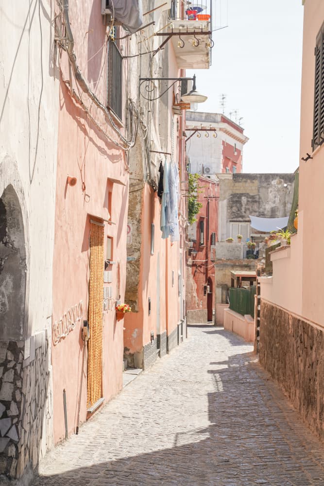 Sunlit Mediterranean Alley by Henrike Schenk — canvas wall art