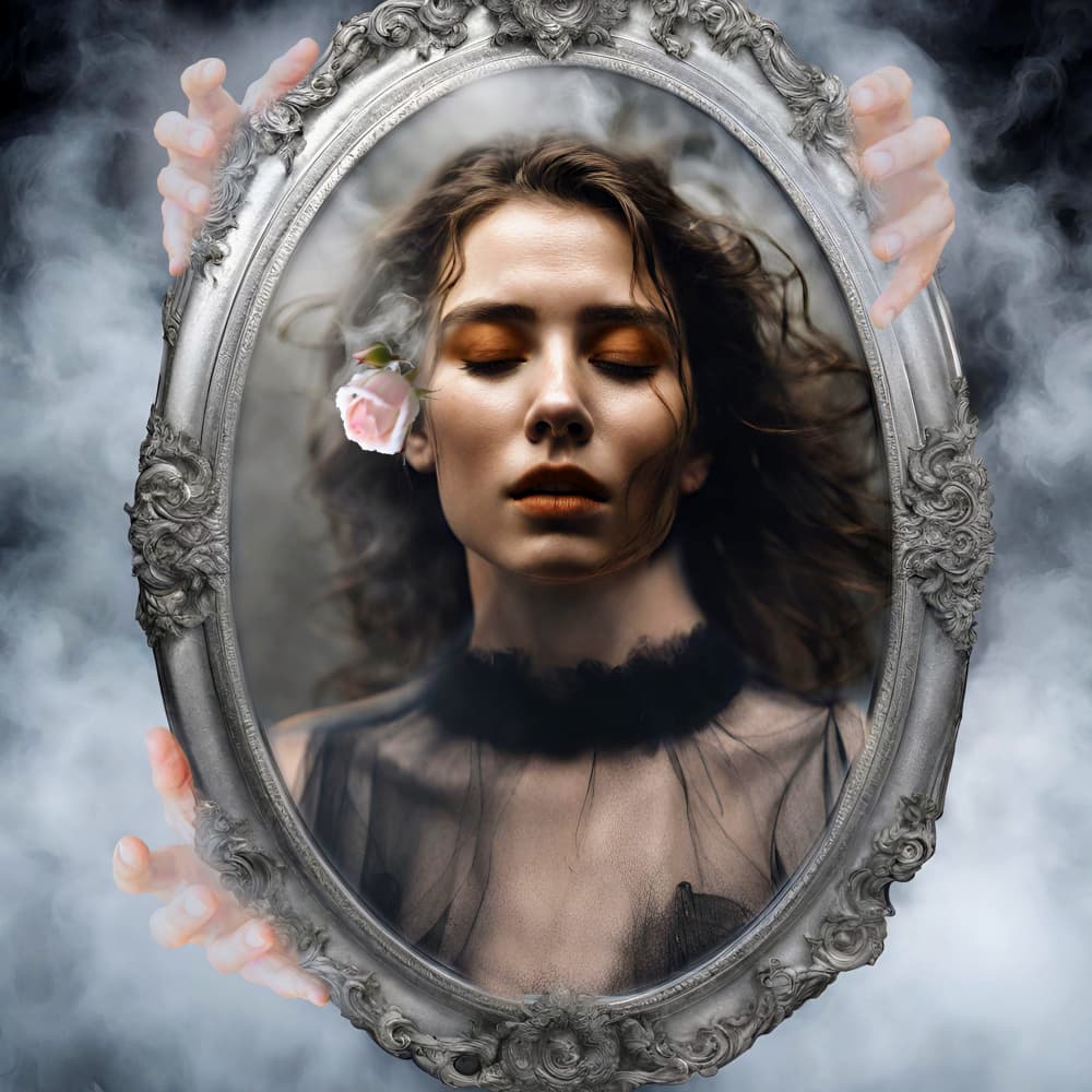 Haunted Mirror Portrait by Ewa Całkosińska-Kajzer — canvas wall art
