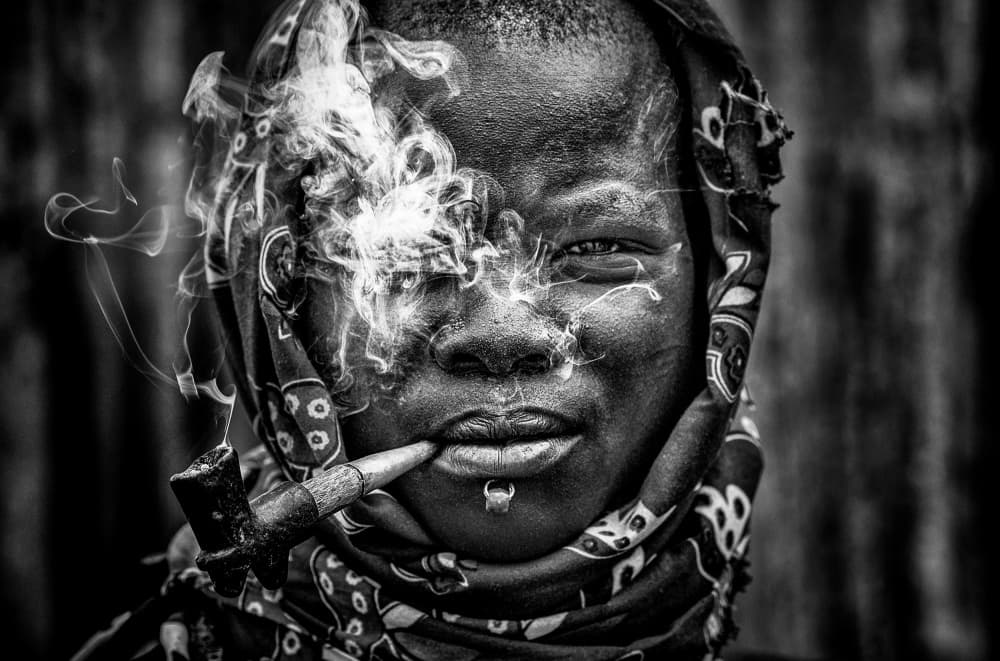 Youthful Smoke Gaze by Joxe Inazio Kuesta Garmendia — canvas wall art