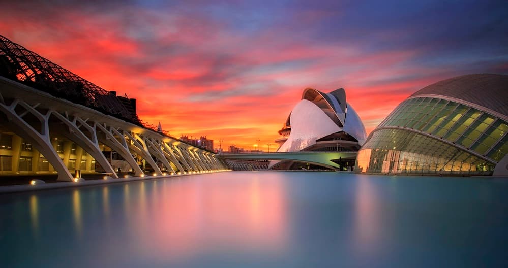 Modern Sunset Reflections by Anto Camacho — canvas wall art