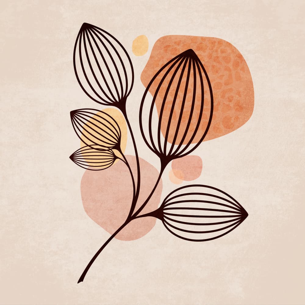Botanical Harmony by Emel Tunaboylu — canvas wall art