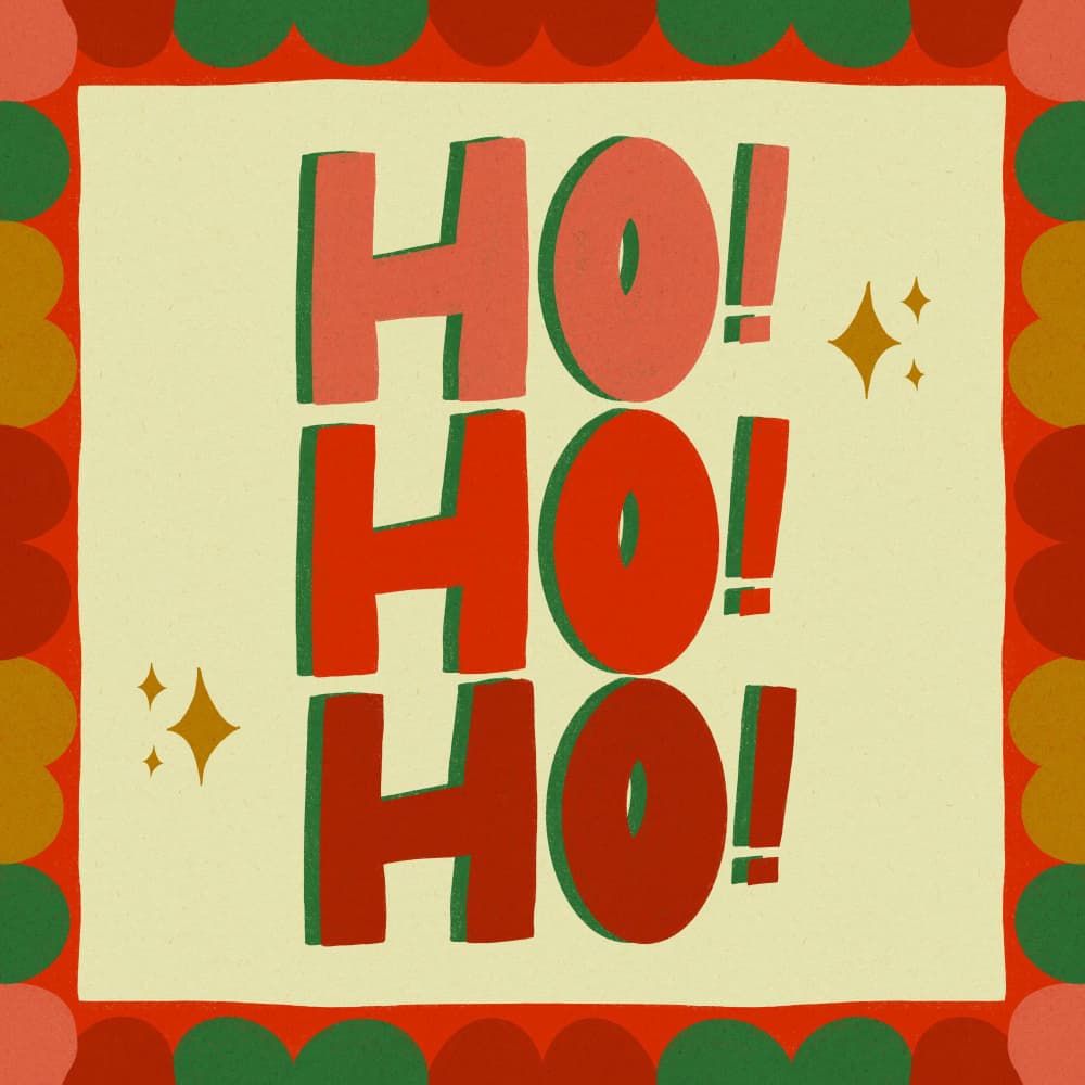 Christmas Ho Ho Ho by Dirkie Nell — canvas wall art