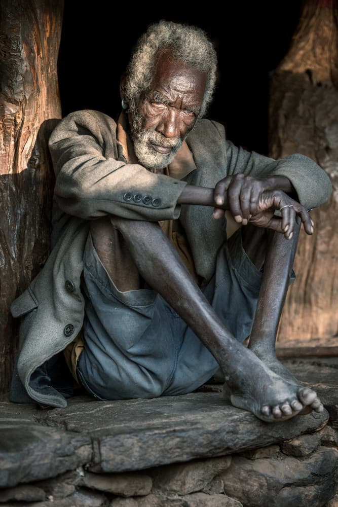 Dignified African Elder by Trevor Cole — canvas wall art