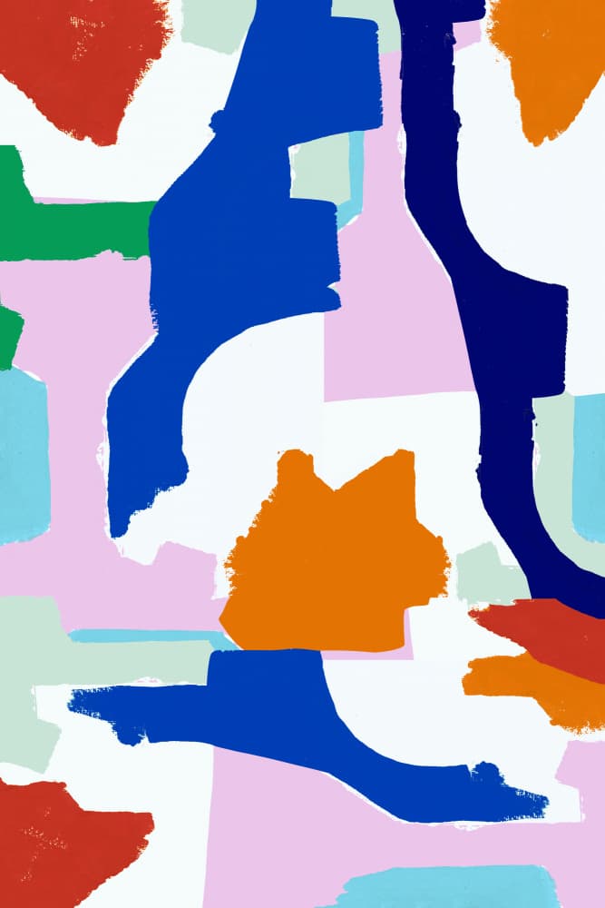 Vibrant Abstract Shapes by cartissi — canvas wall art