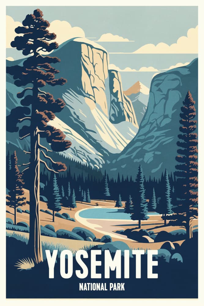 Yosemite Valley Grand Landscape by thomas chedeville — canvas wall art