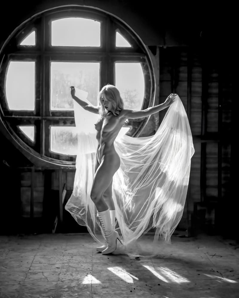 Ethereal Nude Window Light by Dev Sirikulthada — canvas wall art